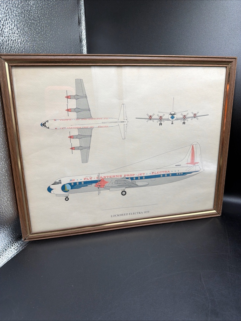 Vintage Lockheed Electra 1959 Plane Frame Print